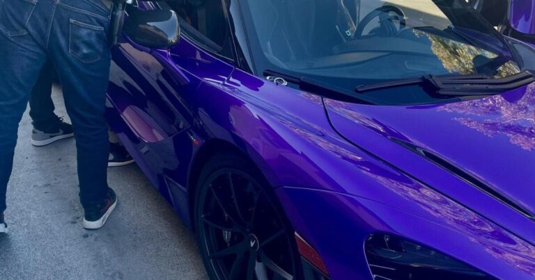 Purple McLaren seized, SoCal man held in scheme to steal luxe cars, police say