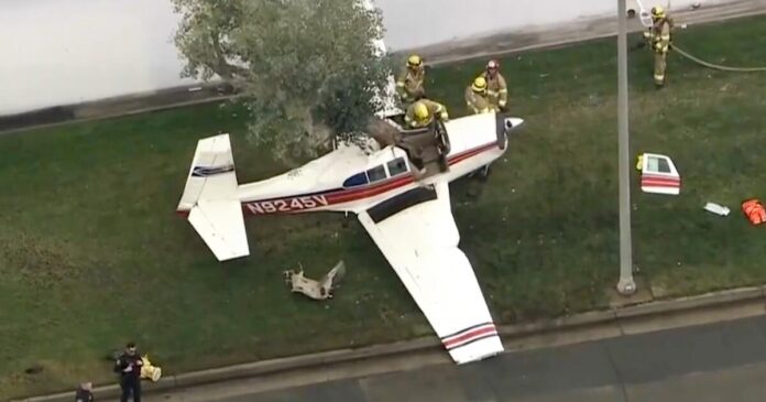 Small plane takes a plunge, hits tree in SoCal crash