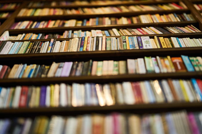 Books on a bookshelf