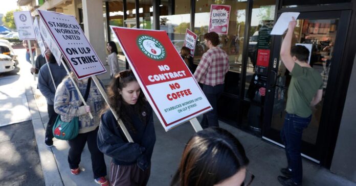 Starbucks baristas in L.A. and elsewhere go on strike